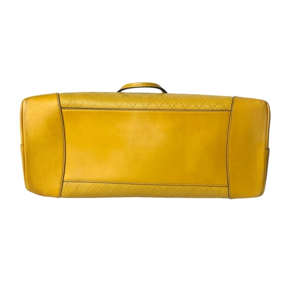 Authentic GUCCI Diamante Bright Yellow Tote Bag Handbag - Picture 7 of 14